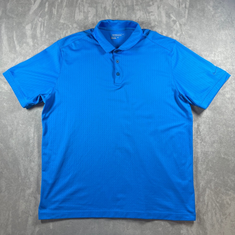 Nike Golf Tour‎ Performance Dri-FIT Polo Shirt Mens XL Blue